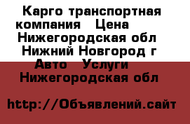 Карго транспортная компания › Цена ­ 100 - Нижегородская обл., Нижний Новгород г. Авто » Услуги   . Нижегородская обл.